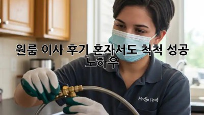 원룸 이사 후기: 혼자서도 척척! 성공 노하우